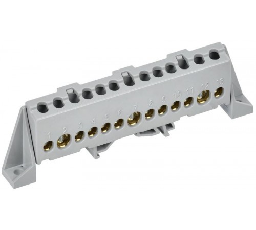 TEKFOR Шина L "фаза" в комбинированном DIN-изоляторе "Стойка" 8х12-13-Ср  TF-NN20-13-DP-K03  IEK