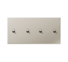 Центральная плата, 2 поста, для горизонтальной установки, тумблеры 2+2, цилиндр; металл; нержавеющая сталь; LS1912  ES12-250R1  Jung