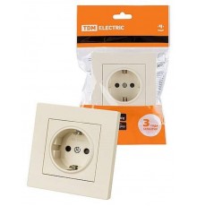 Выключатель 1 кл. с подсветкой 10А сл. кость "Сенеж"   SQ1816-0113  TDM