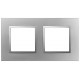 Рамка для розеток и выключателей Elegance 14-5012-03 Classic, на 2 поста, алюминий  Б0060578  ЭРА