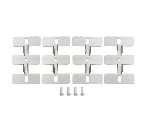 Профиль алюминиевый накладной, серебро, CAB266 с матовым экраном, 2 заглушками, 4 крепежами в комплекте  10377  FERON