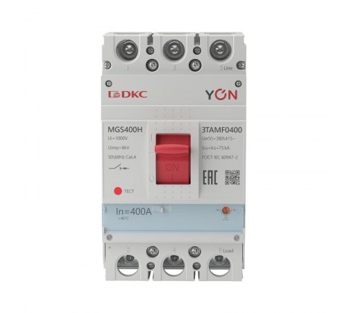 Авт. выкл. YON MGS400 3P 320-400A 75kA  MGS400H-3TAMF0400  DKC