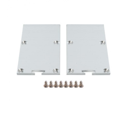 Профиль алюминиевый накладной, серебро, CAB266 с матовым экраном, 2 заглушками, 4 крепежами в комплекте  10377  FERON