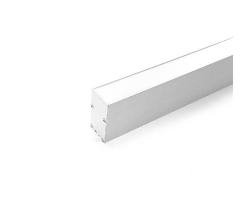 Профиль алюминиевый накладной, серебро, CAB267 с матовым экраном, 2 заглушками, 4 крепежами в комплекте  10378  FERON