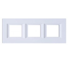 Axolute декоративные накладки прямоугольной формы, горизонтальные, цвет белый, на 2+2+2 модуля  HA4802M3HHD  Legrand