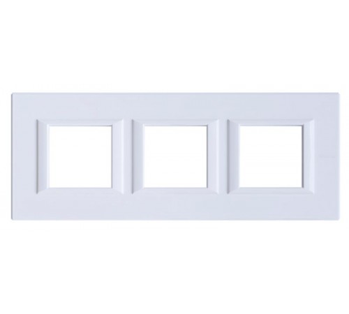 Axolute декоративные накладки прямоугольной формы, горизонтальные, цвет белый, на 2+2+2 модуля  HA4802M3HHD  Legrand