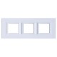 Axolute декоративные накладки прямоугольной формы, горизонтальные, цвет белый, на 2+2+2 модуля  HA4802M3HHD  Legrand