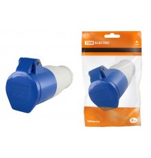 Розетка 213 переносная 2Р+РЕ 16А 220В IP44   SQ0603-0010  TDM