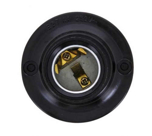 Патрон потолочный карболитовый Е27 черный прямой PROxima  LHC-E27-sc-s  EKF