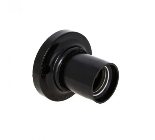 Патрон потолочный карболитовый Е27 черный прямой PROxima  LHC-E27-sc-s  EKF