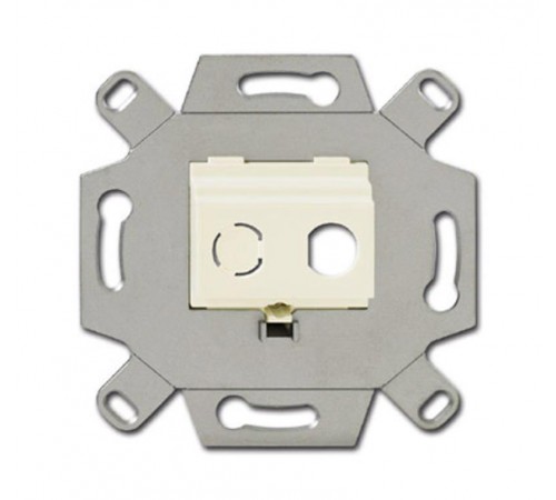 Адаптор/суппорт для ТВ-разъёмов тип F, BNC-F, цвет слоновая кость  0230-0-0436  2CKA000230A0436  ABB