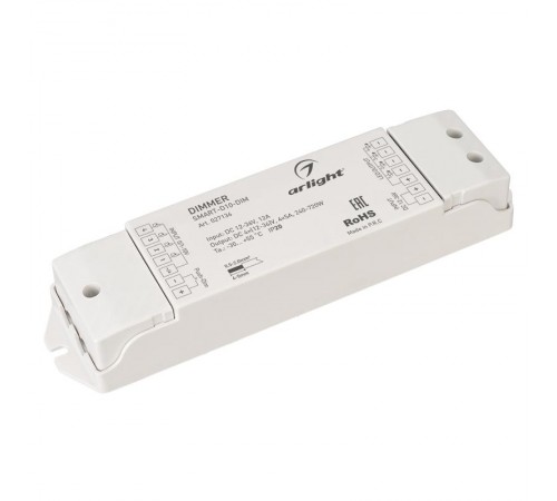 Диммер SMART-D10-DIM (12-36V, 4x5A, 0/1-10V)  027136  Arlight