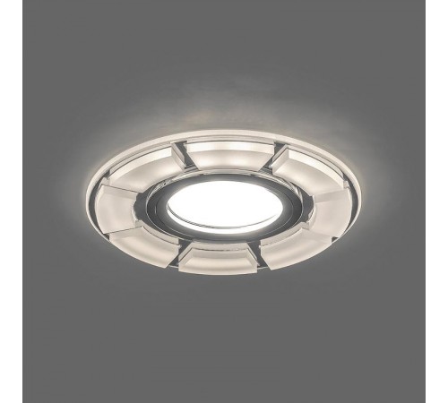 Светильник встраиваемый с LED подсветкой CD993 потолочный MR16 G5.3 белый матовый, хром  40507  Feron