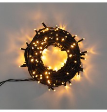 Гирлянда "Твинкл Лайт" 20 м, черный КАУЧУК, 240 диодов, цвет ТЕПЛЫЙ БЕЛЫЙ  303-326  NEON-NIGHT