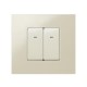 Simon 27 Выключатель 1-кл кнопочный, 10А 250В, узкий модуль, S27, слоновая кость  27669-61  Simon