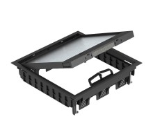 Лючок GES9-3S U (универсальный) 12xModul45 (полиамид,черный) (GES9-3S U 9011)  7405085  OBO Bettermann