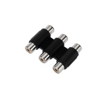 Переходник 3 гнезда RCA - 3 гнезда RCA, тринокль  14-0434  REXANT