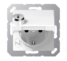 SCHUKO-розетка  с крышкой и замком AS1520BFKLSLWW Jung