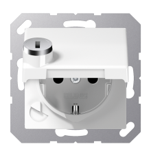 SCHUKO-розетка  с крышкой и замком AS1520BFKLSLWW Jung