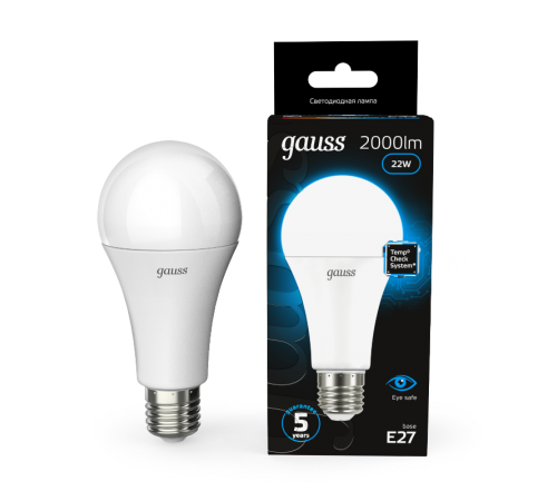 Лампа светодиодная A70 22W 1640lm 6500K E27 LED 1/10/50  102502322  Gauss