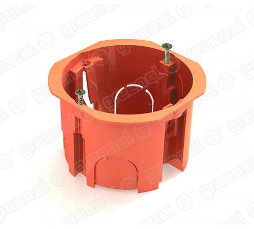 Коробка установочная 68х45 с саморезами  GE40006  GREENEL