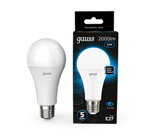 Лампа светодиодная A70 22W 1640lm 6500K E27 LED 1/10/50  102502322  Gauss
