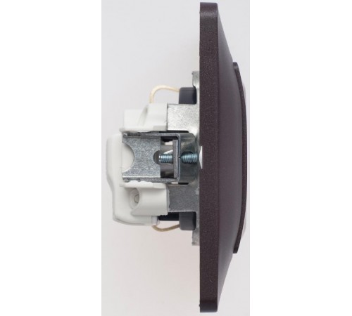 Glossa Шоколад Розетка с заземлением, 16А (в сборе)  GSL000842  SE