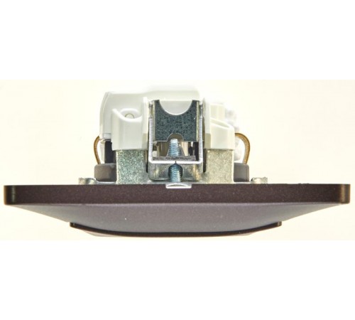 Glossa Шоколад Розетка с заземлением, 16А (в сборе)  GSL000842  SE