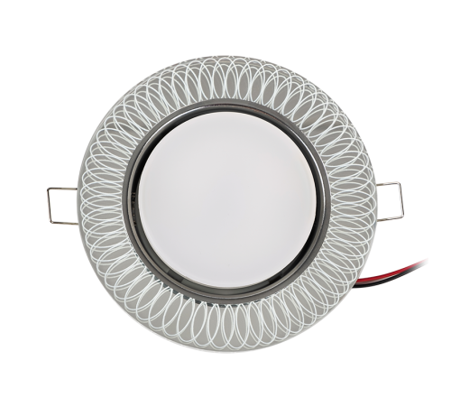 Светильник точечный встраиваемый под лампу PGX53d MG12-Chrome с подсветкой  .5020054  Jazzway