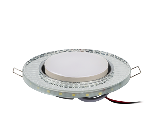 Светильник точечный встраиваемый под лампу PGX53d MG12-Chrome с подсветкой  .5020054  Jazzway