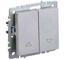 BRITE Выключатель жалюзи 10А ВС10-1-5-БрА алюминий   BR-V15-0-10-K47  IEK