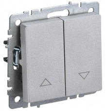 BRITE Выключатель жалюзи 10А ВС10-1-5-БрА алюминий   BR-V15-0-10-K47  IEK