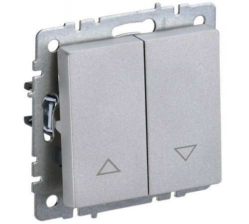 BRITE Выключатель жалюзи 10А ВС10-1-5-БрА алюминий   BR-V15-0-10-K47  IEK