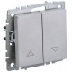 BRITE Выключатель жалюзи 10А ВС10-1-5-БрА алюминий   BR-V15-0-10-K47  IEK