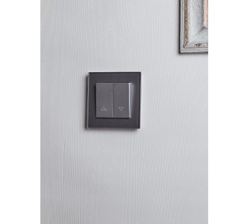 BRITE Выключатель жалюзи 10А ВС10-1-5-БрА алюминий   BR-V15-0-10-K47  IEK