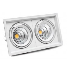 Светильник светодиодный встраиваемый карданный SKD-12-36-40K-W20 2х20Вт 3600Лм 4000K 270х150х110  Б0049788  ЭРА