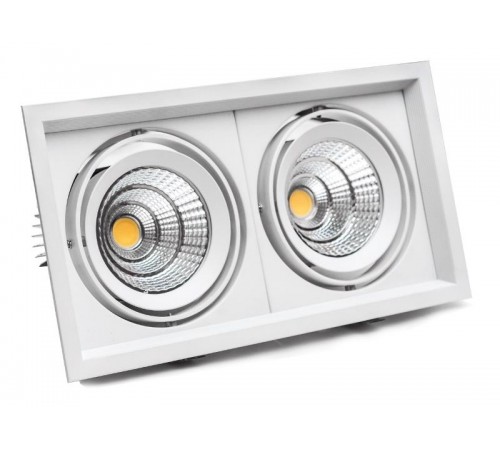 Светильник светодиодный встраиваемый карданный SKD-12-36-40K-W09 2х9Вт 1620Лм 4000K 225х130х100  Б0049770  ЭРА