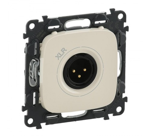 Valena ALLURE Сл.кость Аудиорозетка с 3-контактной вилкой XLR (с лицевой панелью)  754746  Legrand