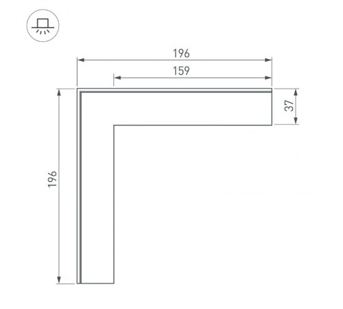 Угол SL-LINIA32-FANTOM внешний (arlight, Металл)  030096  Arlight