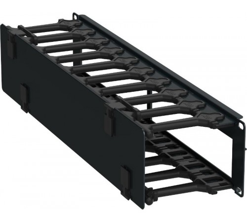 Кабель-органайзер горизонтальный 19" 2U чер. РФ  ZP-CC05-02U-H-R  ITK