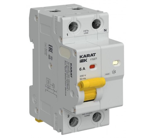 KARAT УЗДП 1P+N 6А  KA-DP10-1-006  IEK