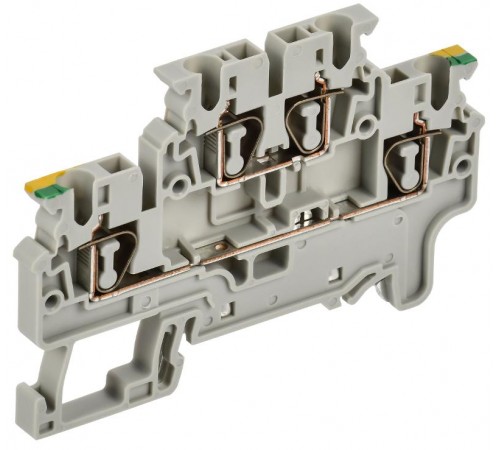 ARMAFIX Клемма пруж. 2 уровня зазем. CXDL2.5 PE  AF-CT41-00-2-K52-002  IEK