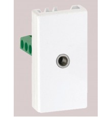 Simon Connect Плата с разъёмом mini-jake стерео 3.5 мм, винтовой зажим, "мама", К45, алюминий  K123B-8  Simon