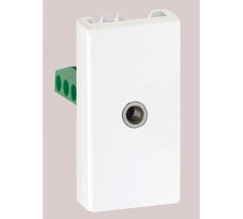 Simon Connect Плата с разъёмом mini-jake стерео 3.5 мм, винтовой зажим, "мама", К45, белый  K123B-9  Simon