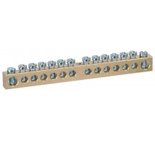 Шина  NO-122-33 PEN земля-ноль 8х12мм 14/1 латунная крепеж по центру   Б0047248  ЭРА