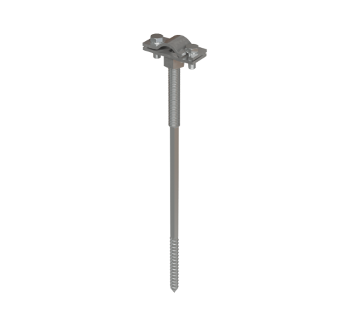 Держатель для прутка D6-10 мм вкручиваемый со шпилькой М8 L200 мм HD  DPV-SM8-200-D6-10 HD  КМ - профиль