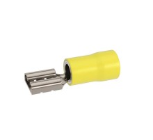 Наконечник-разъем плоский, розетка 6.3x0.8, изолированный фланец, для кабеля сечением до 6.0кв.мм  IFCS-6.0-6.3-8  DKC