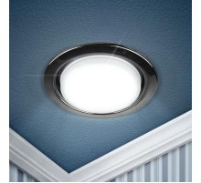 Светильник встраиваемый точечный под лампу GX53 KL35 BK /1 (к) 220V, 13W, черный металл  Б0048945  ЭРА