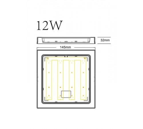 Светильник светодиодный LED 20-12-6K накладной квадратный 12Вт 6500К  Б0057452  ЭРА