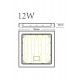 Светильник светодиодный LED 20-12-6K накладной квадратный 12Вт 6500К  Б0057452  ЭРА